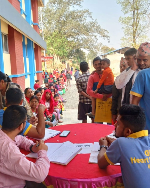 नि:शुल्क स्वास्थ्य शिविर: मुटु तथा मिर्गौलाका ७०० बिरामी लाभान्वित