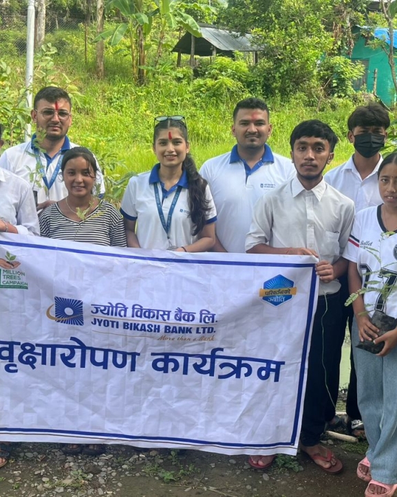 ज्योति विकास बैंकद्वारा देशभर वृक्षारोपण