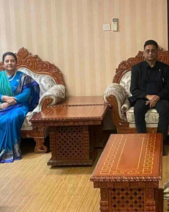 पूर्वराष्ट्रपति भण्डारी चीनमा