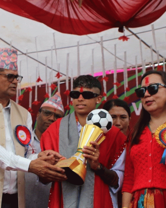 कप्तान भण्डारी तनहुँमा सम्मानित