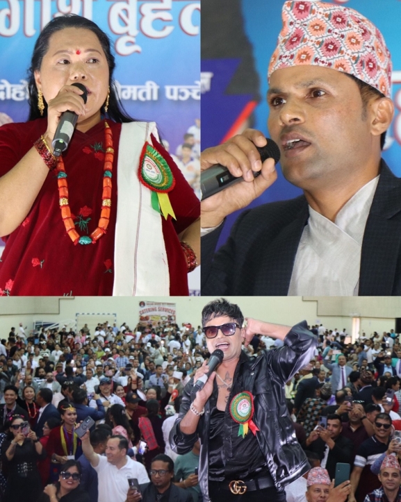 स्याङ्जा सहयोग समाज कतारको सांगीतिक कार्यक्रममा पशुपति, शर्मिला र रामचन्द्रको धमाका
