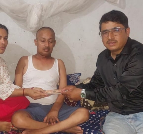 पाल्पाली सेवा समाज दोहा कतारले गर्‍यो क्यान्सर पीडितलाई आर्थिक सहयोग