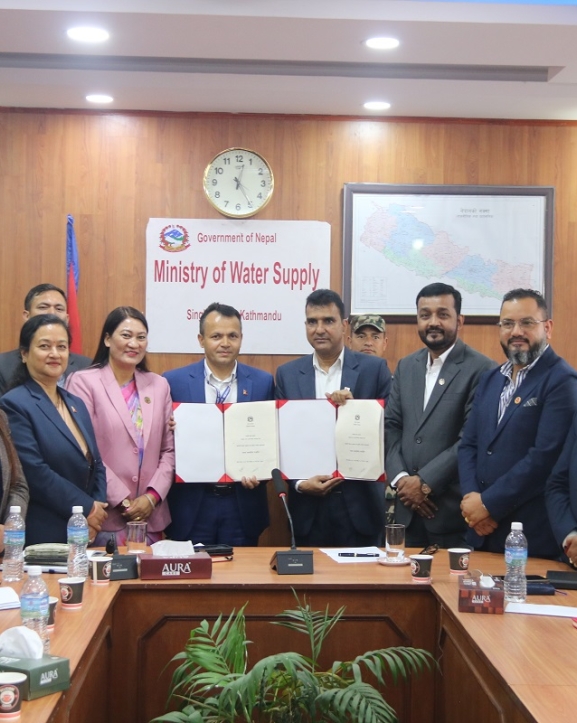 खानेपानी मन्त्रालय र कर्णाली प्रदेश जलस्रोत मन्त्रालयबीच सम्झौता