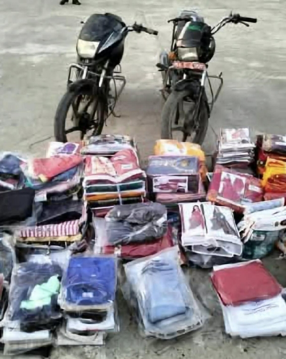 भन्सार छलीका लाखौंका सामानसहित दुईवटा मोटरसाइकल नियन्त्रणमा