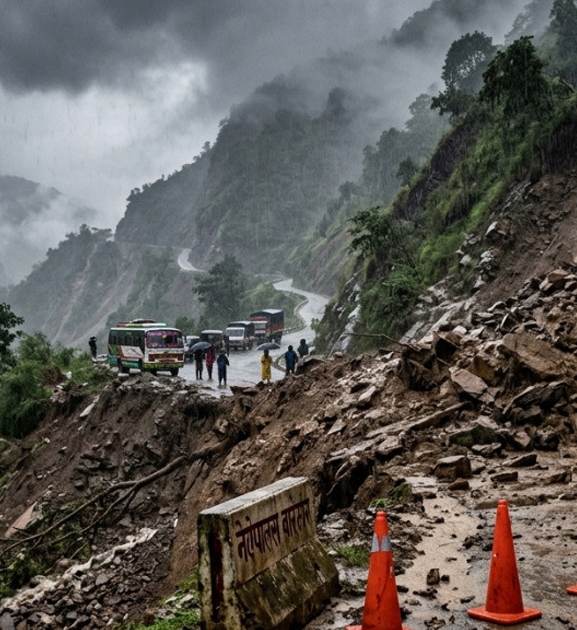 कृष्ण भीरको अवरोधले लमजुङ-काठमाडौँ यात्रा कष्टकर