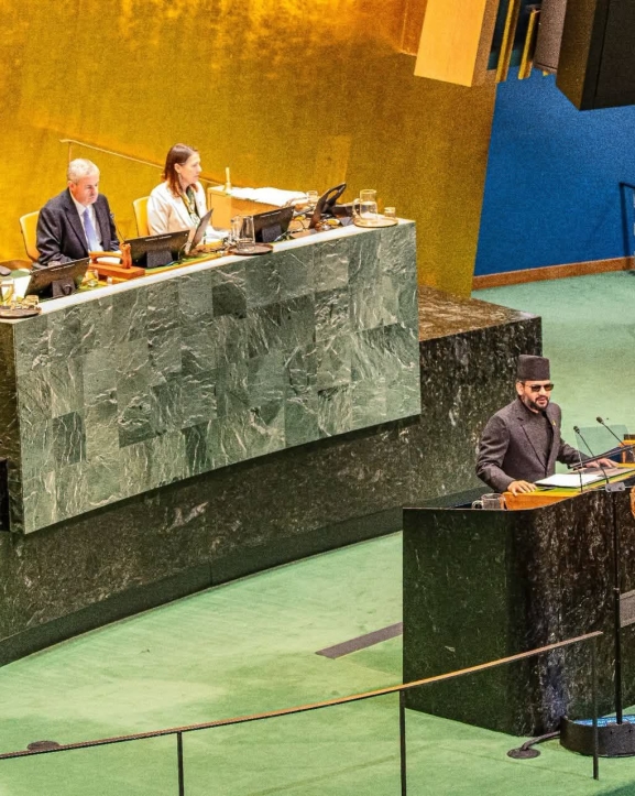 संयुक्त राष्ट्रसंघमा प्रधानमन्त्री शाहको सम्बोधन : ‘हिमालयको चेतावनी’ लाई गम्भीरतापूर्वक लिन विश्व समुदायलाई आग्रह (पूर्णपाठ)