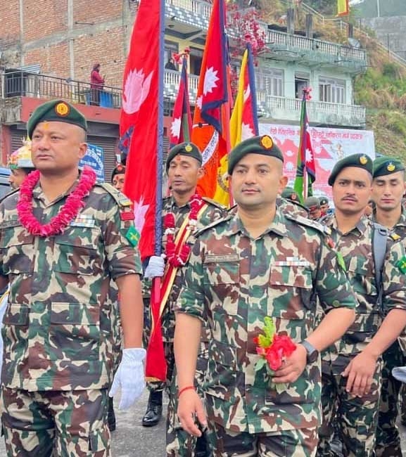 सेनाको गोरखा–जितगढी पदयात्रा सुरु