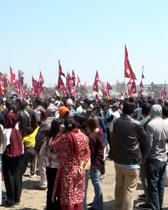 निषेधित क्षेत्र तोड्‌न खोज्दा राजावादी र प्रहरीबीच धकेलाधकेल