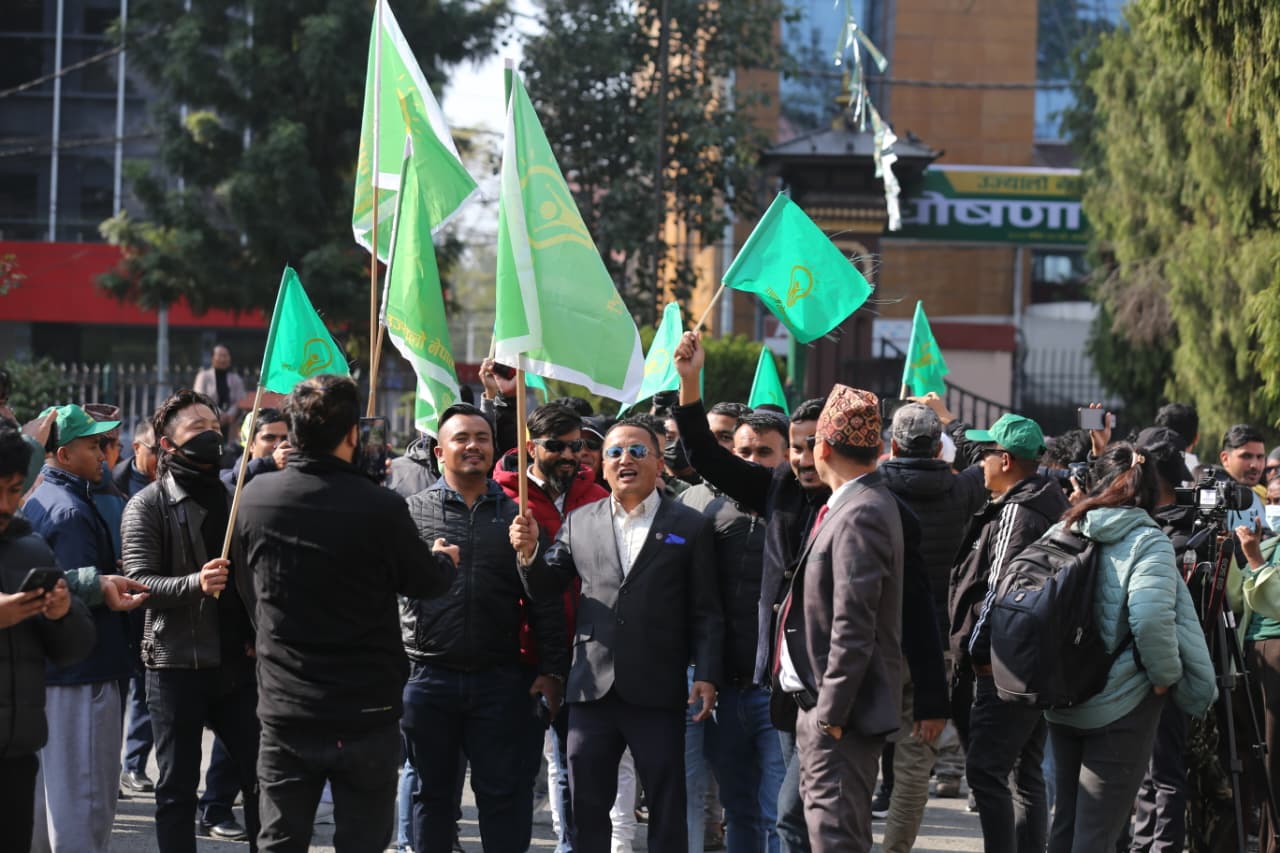 उज्यालो नेपाल पार्टीको घोषणा सभा हुँदै, प्रज्ञा प्रतिष्ठानमा चहलपहल (तस्बिरहरू)