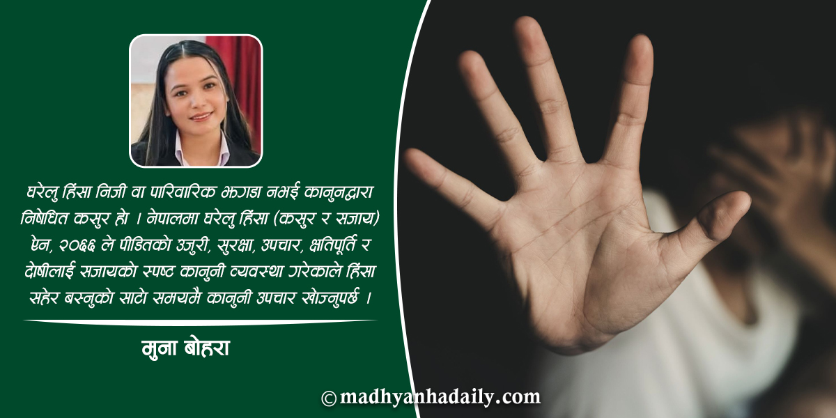 घरेलु हिंसा र कानुनी उपचार