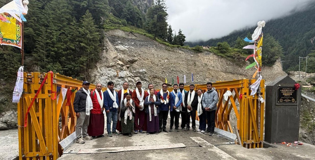 चामे-नार्पाभूमि सडकमा बेलिब्रिज निर्माण