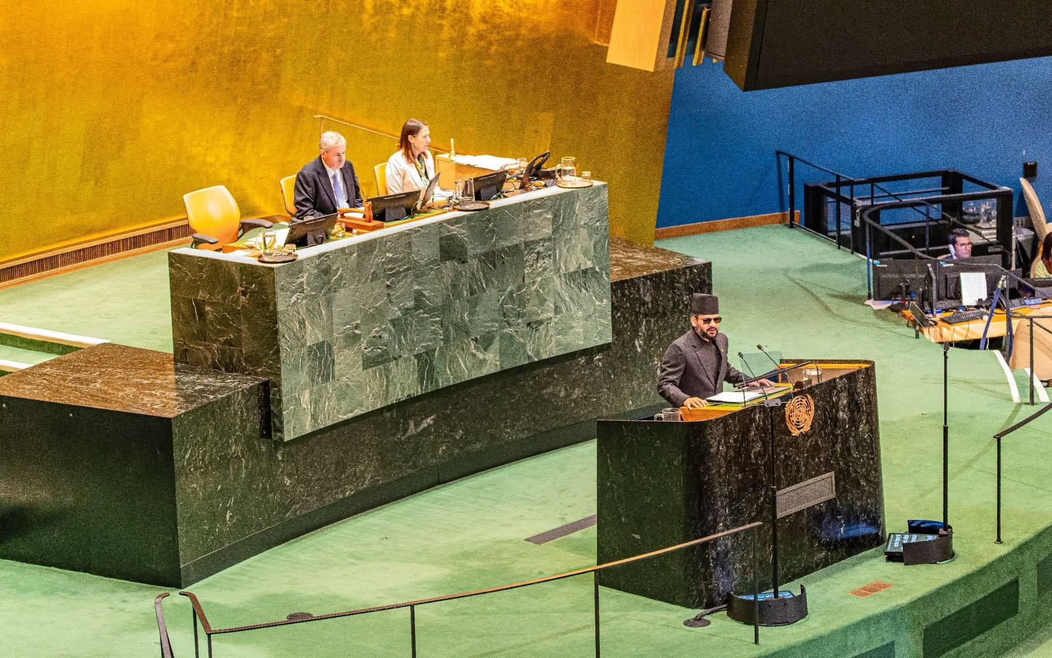 संयुक्त राष्ट्रसंघमा प्रधानमन्त्री शाहको सम्बोधन : ‘हिमालयको चेतावनी’ लाई गम्भीरतापूर्वक लिन विश्व समुदायलाई आग्रह (पूर्णपाठ)