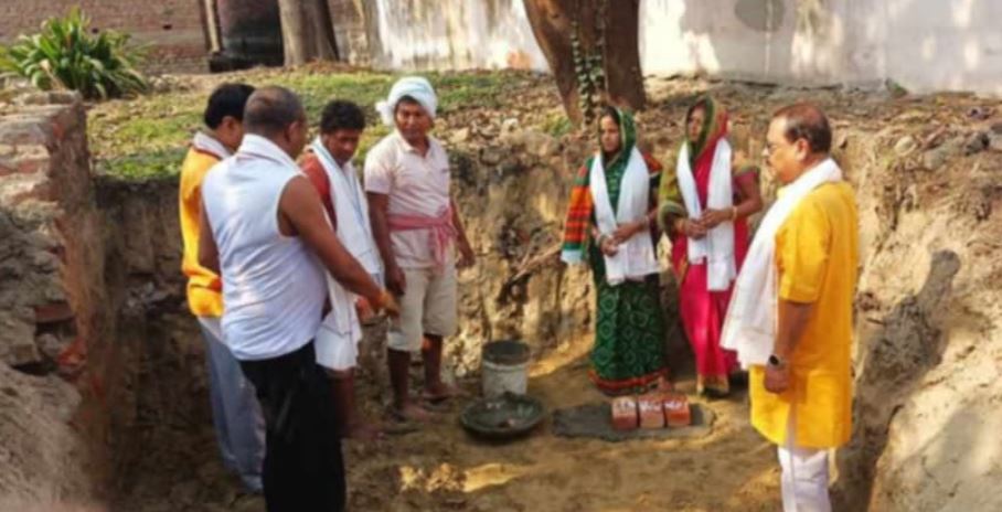 सप्तरीमा सामुदायिक भवन शिलान्यास