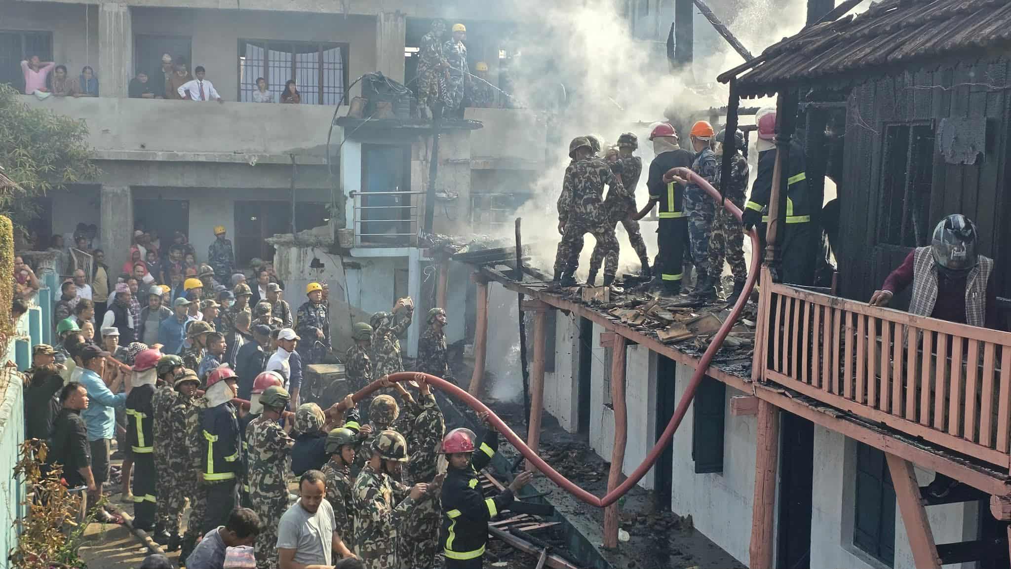 उदयपुरको एक घरमा आगलागी : ५० लाखको क्षति 