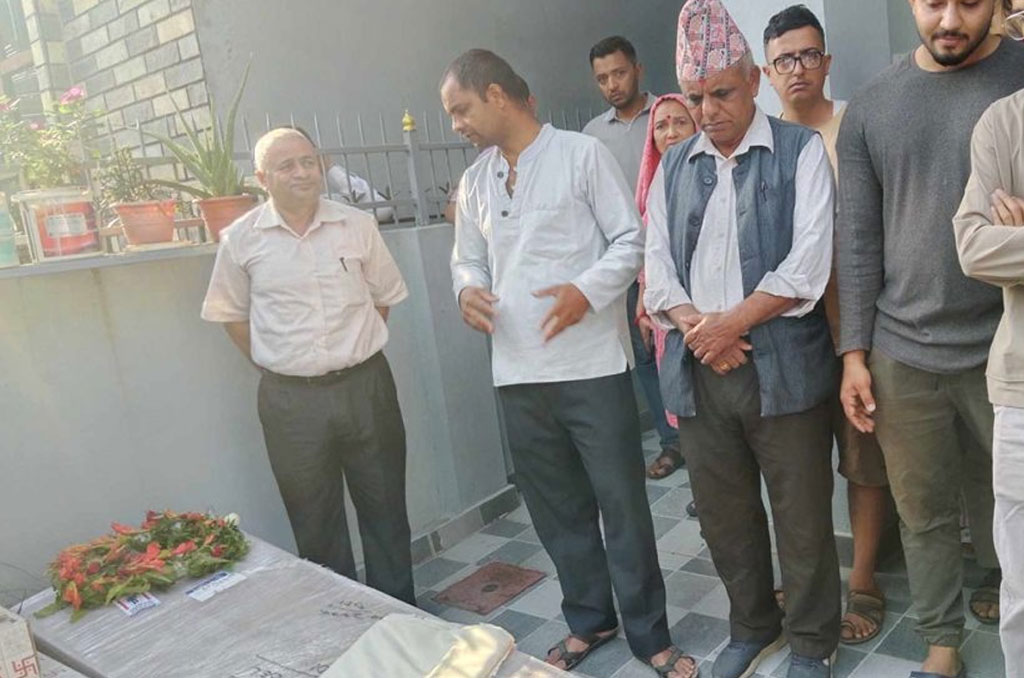कश्मीरमा मारिएका सुदीपको शव घर ल्याइयो 