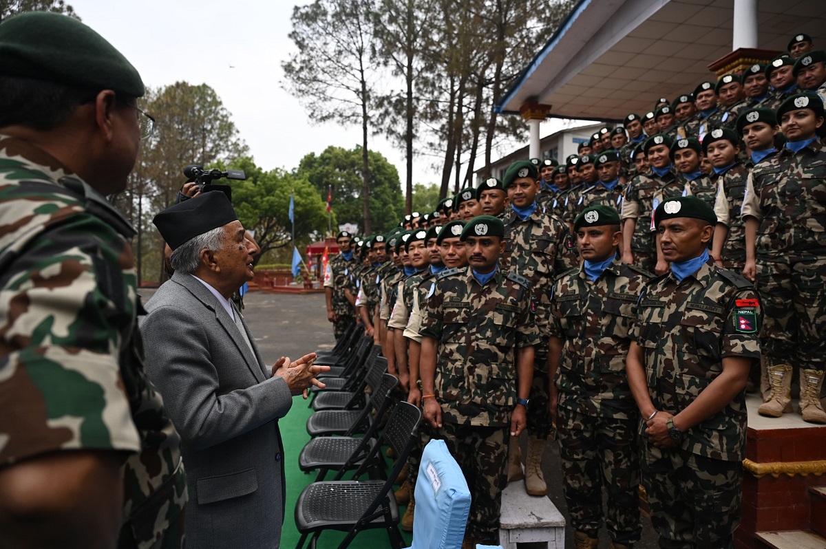 नेपाली सेना अन्तर्राष्ट्रियस्तरमा प्रतिनिधित्व गर्ने राष्ट्रको शान : राष्ट्रपति