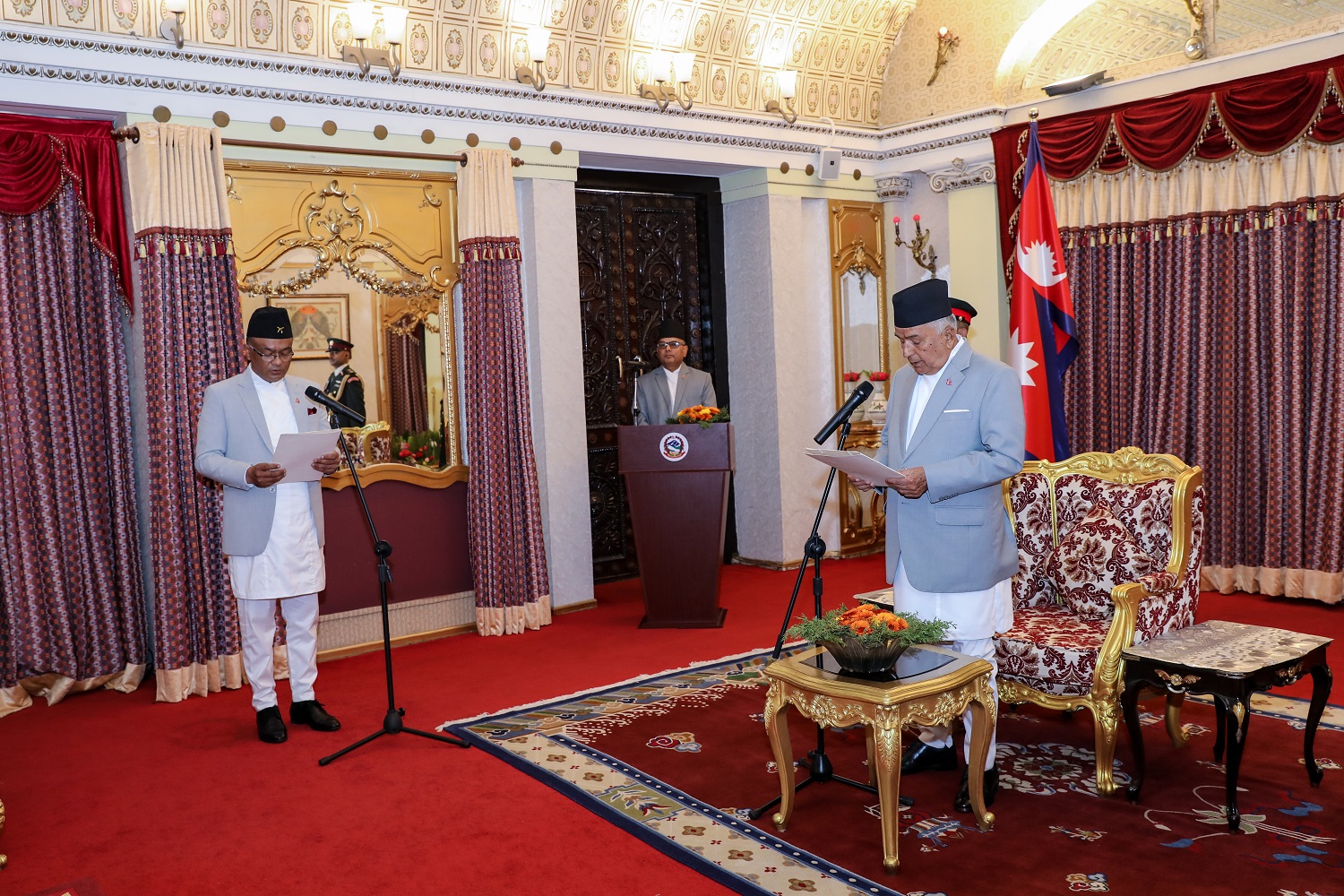 नवनियुक्त राजदूतद्वारा राष्ट्रपतिसमक्ष पद तथा गोपनीयताको शपथ