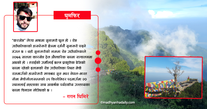करसोङ पदमार्गभित्रको विविधता र भ्रमण वर्ष