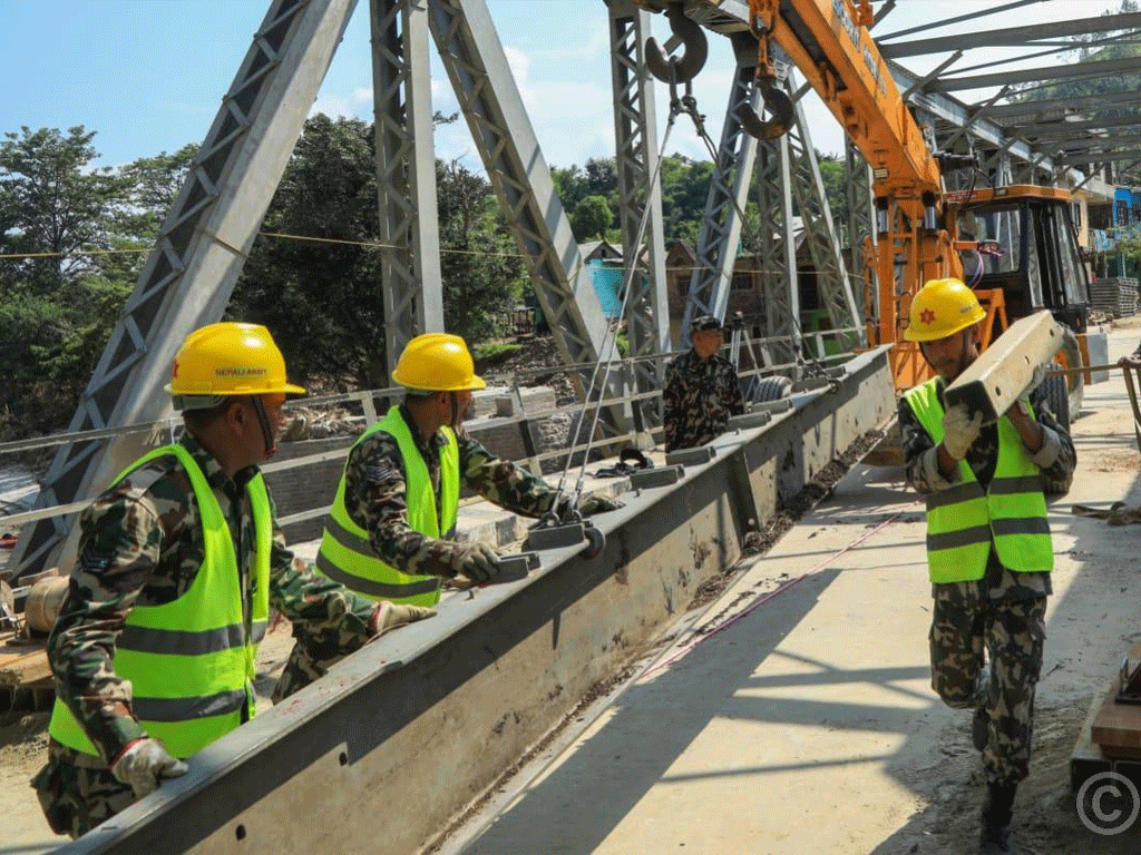 नेपाली सेनाको व्यवस्थापनमा सञ्चालित राष्ट्रिय प्राथमिकता प्राप्त आयोजनाको वार्षिक प्रगति शतप्रतिशत