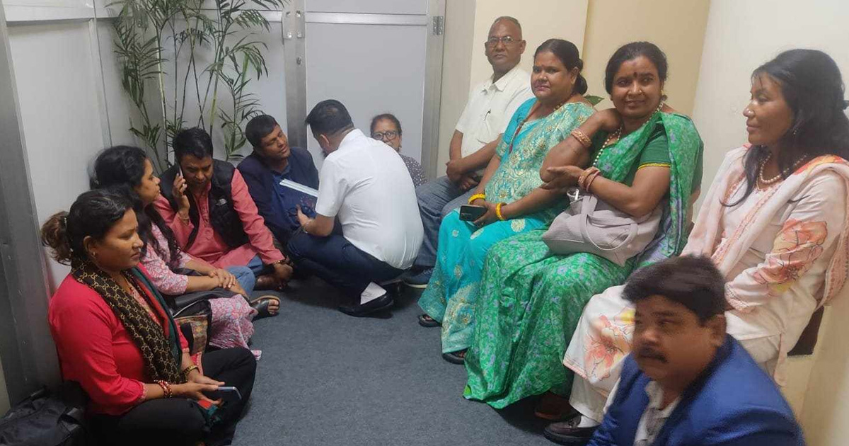 द्वन्द्वपीडितद्वारा मानव अधिकार आयोगको कार्यालयमा धर्ना