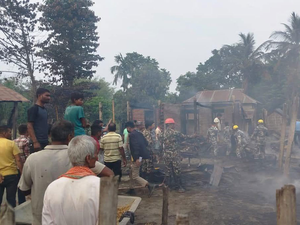 आगलागीमा ६० लाख बराबरको क्षति