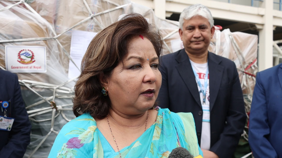 नेपालले करिब २७ टन राहत सामग्री म्यानमारलाई सहयोग गर्दै