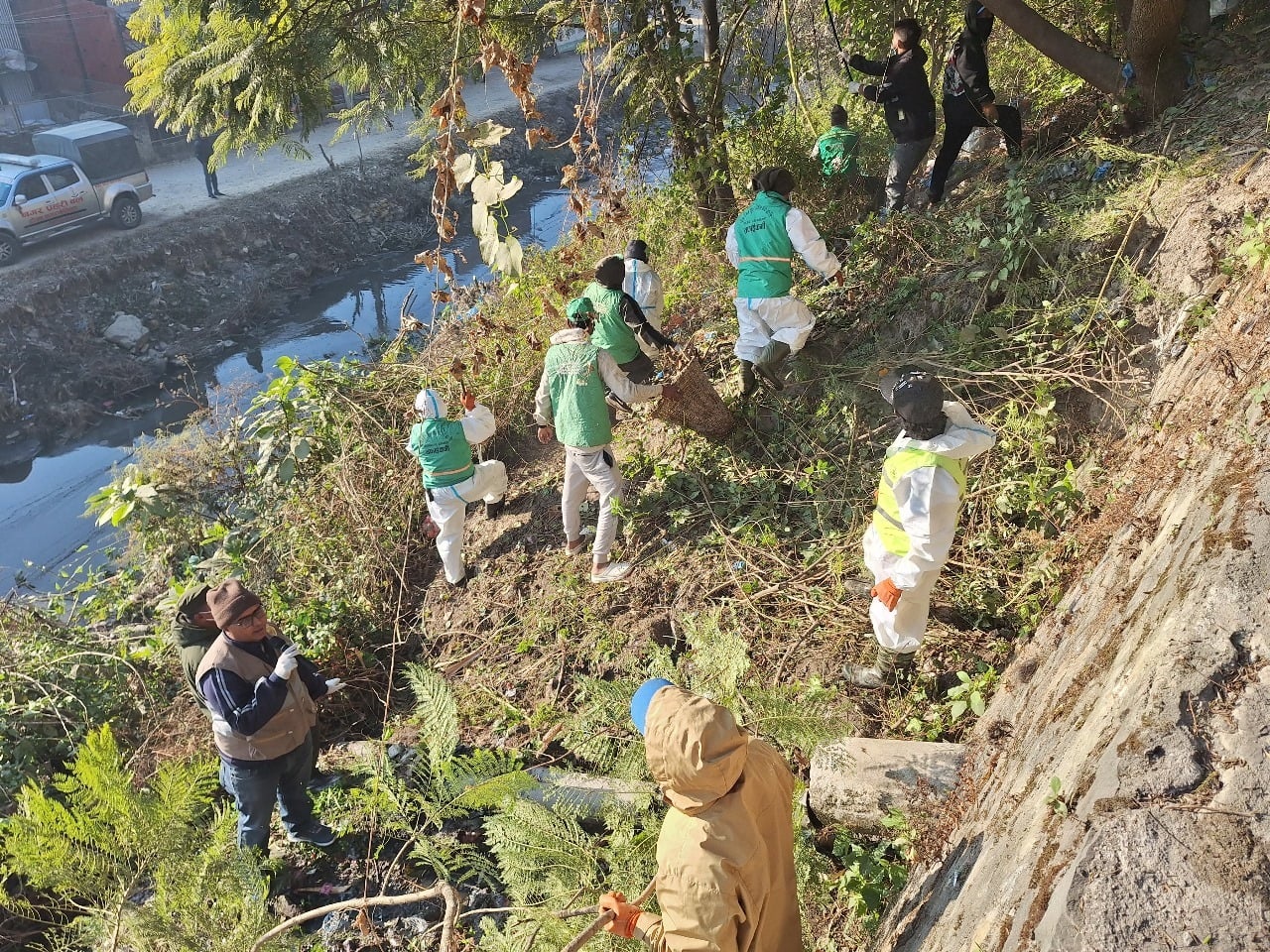 टोखामा २९औं हप्ताको विष्णुमती सफाइ अभियान सम्पन्न