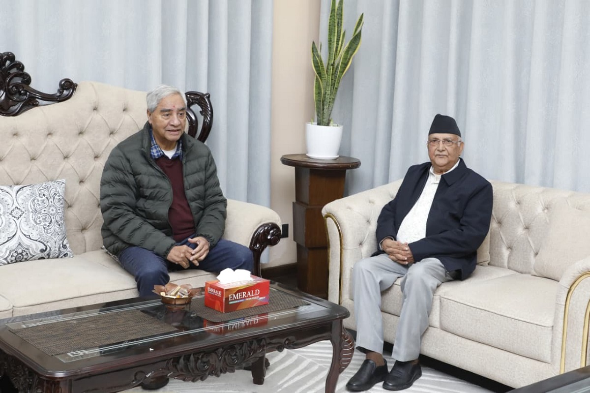देउवा र ओलीबीच भेटवार्ता, निर्वाचन केन्द्रित छलफल 