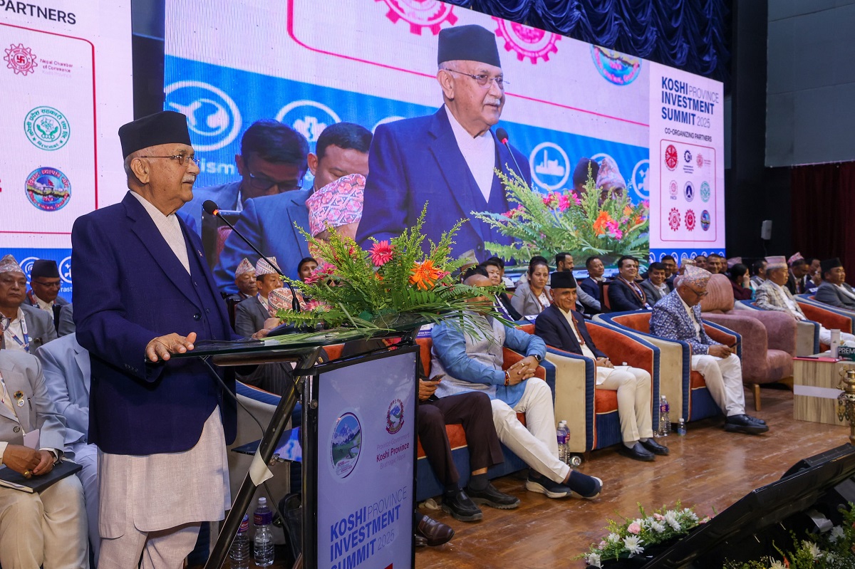 कोशी लगानी सम्मेलन सुरु, ढुक्क भएर लगानी गर्नुस्, सरकारको साथ सहयोग हुन्छ : प्रधानमन्त्री