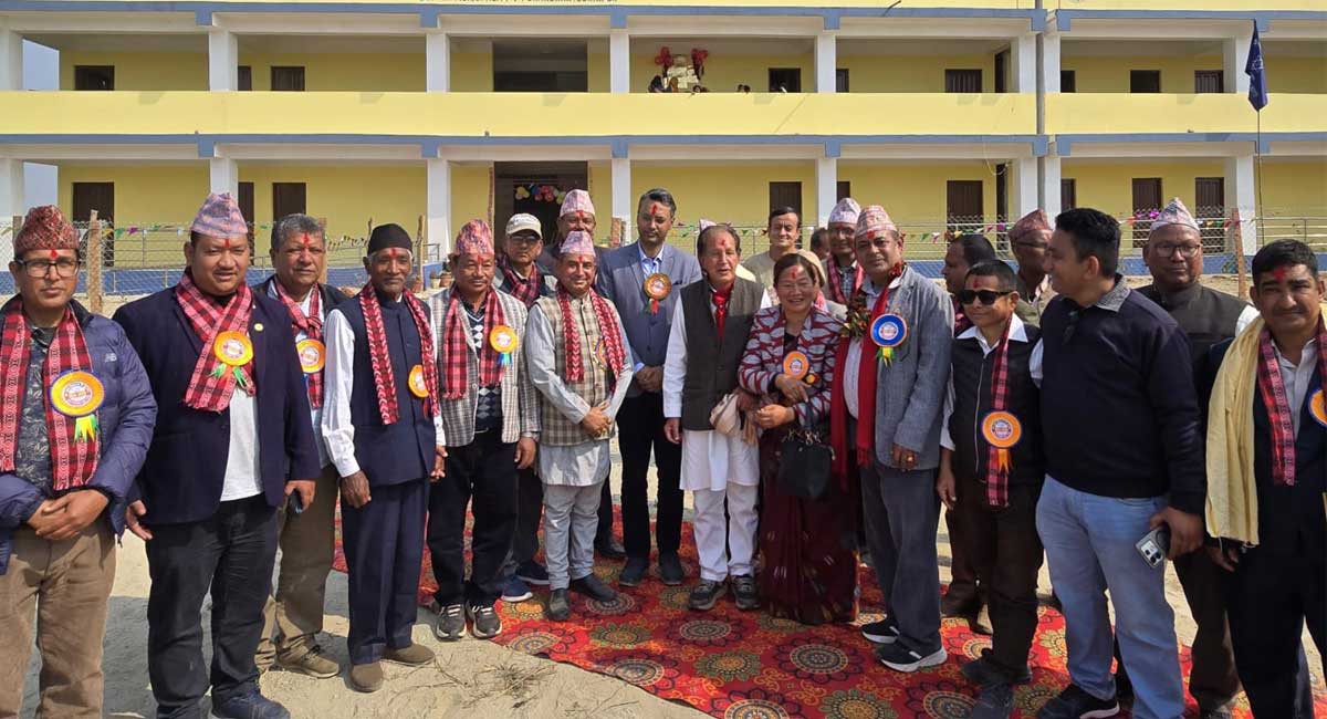 भारतको सहयोगमा निर्मित विद्यालय भवनको उद्घाटन
