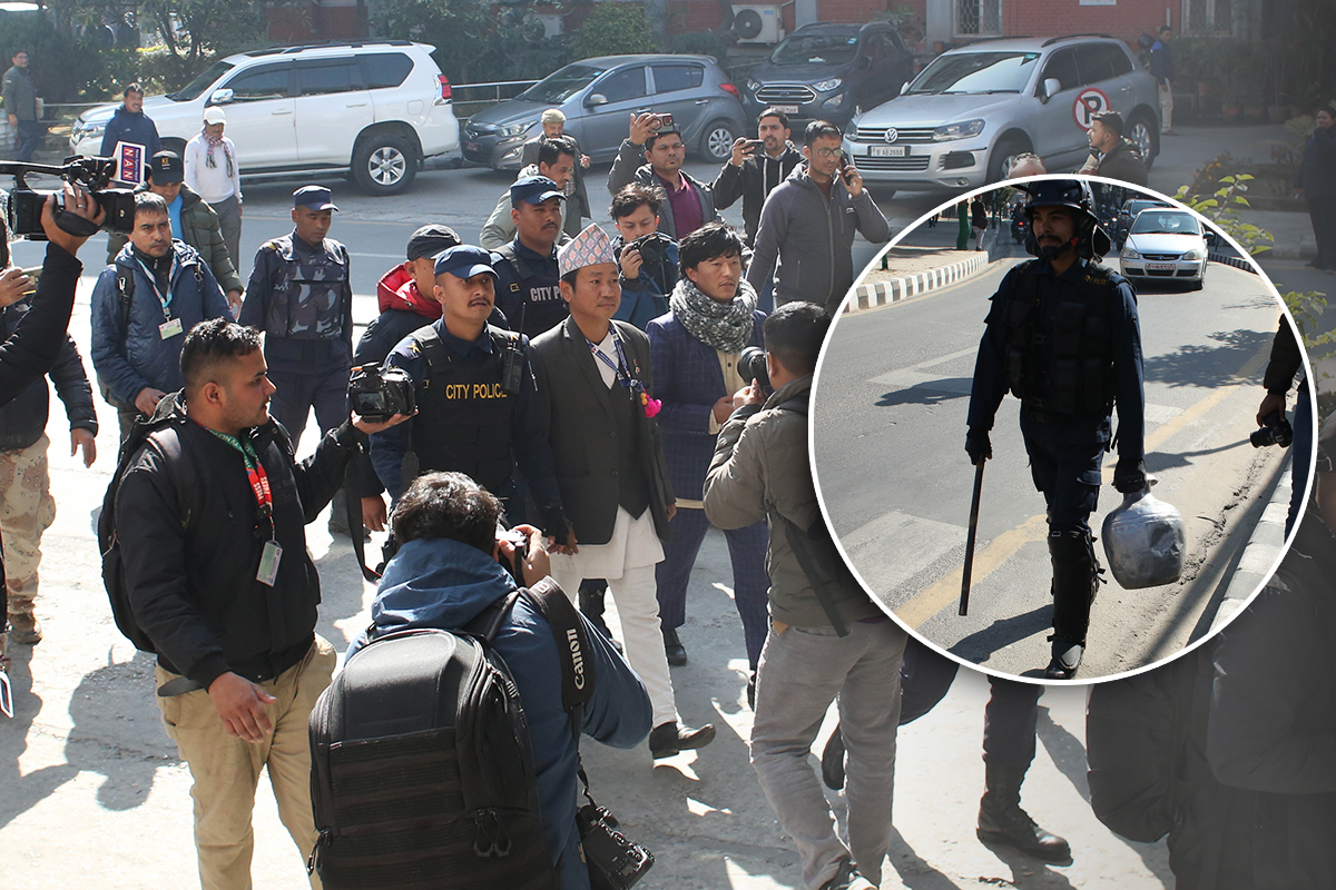 धरानका मेयर हर्क साम्पाङ पुगे खानेपानी मन्त्रालय, गाग्री प्रहरीले खोस्यो