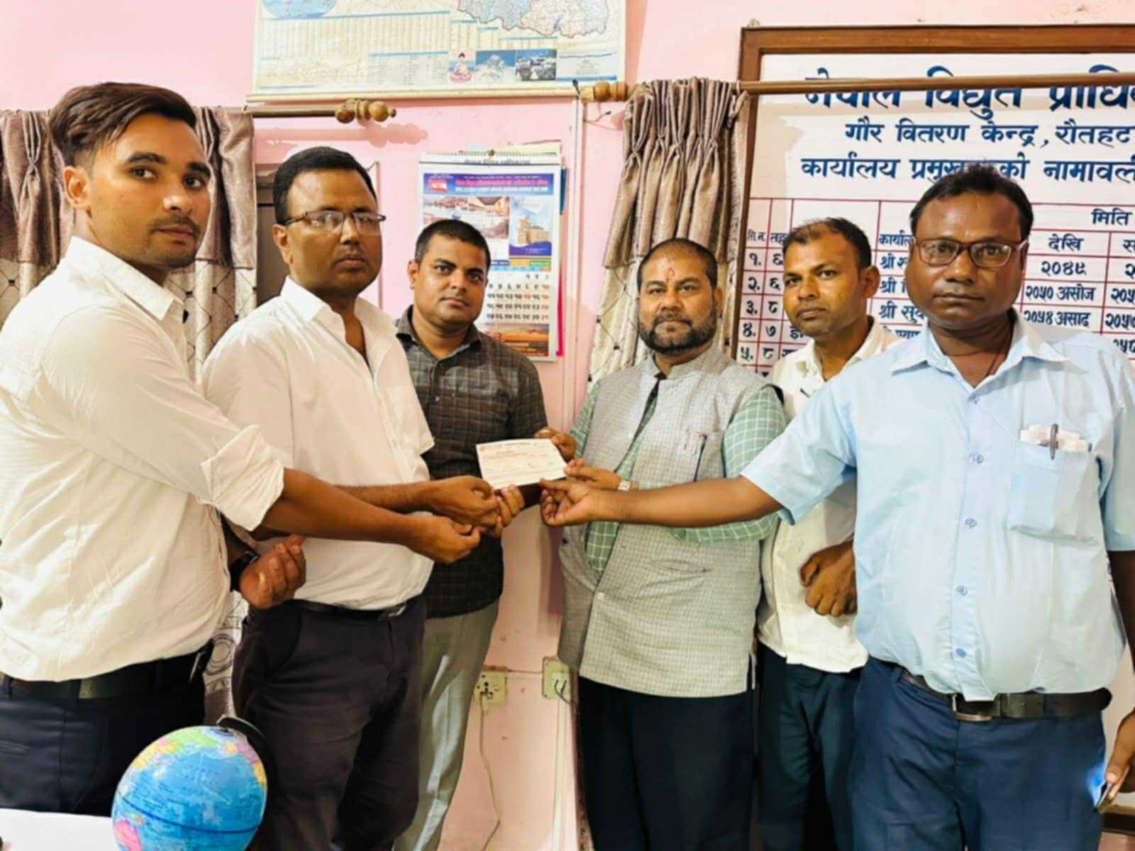 गरुडा नगरपालिकाद्वारा कृषकको १० लाख विद्युत् महसुल भुक्तानी