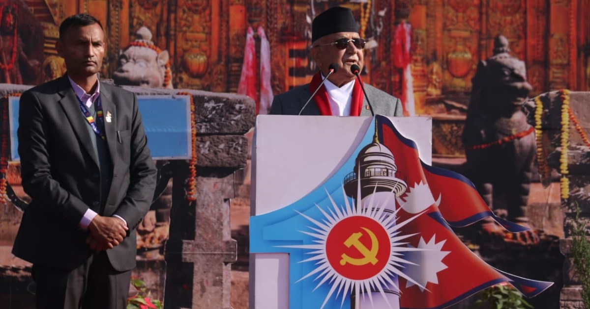 हिंसाबाट भएको परिवर्तन एमालेले स्वीकार गर्दैन : ओली 