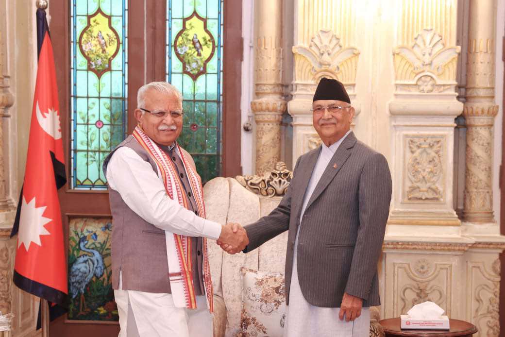 भारतीय मन्त्री खट्टरको भ्रमणका क्रममा ओली-मोदीबीच टेलिफोन संवाद