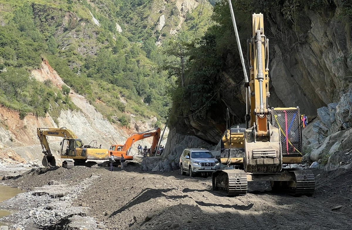 क्षतिग्रस्त बिपी राजमार्गमा स्थायी पुनर्निर्माण सुरु