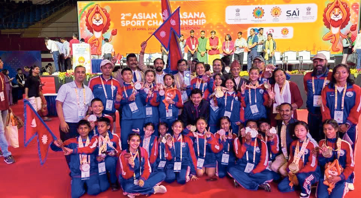 दोस्रो एसियन योगासना स्पोटर्समा नेपाललाई ३९ पदक 