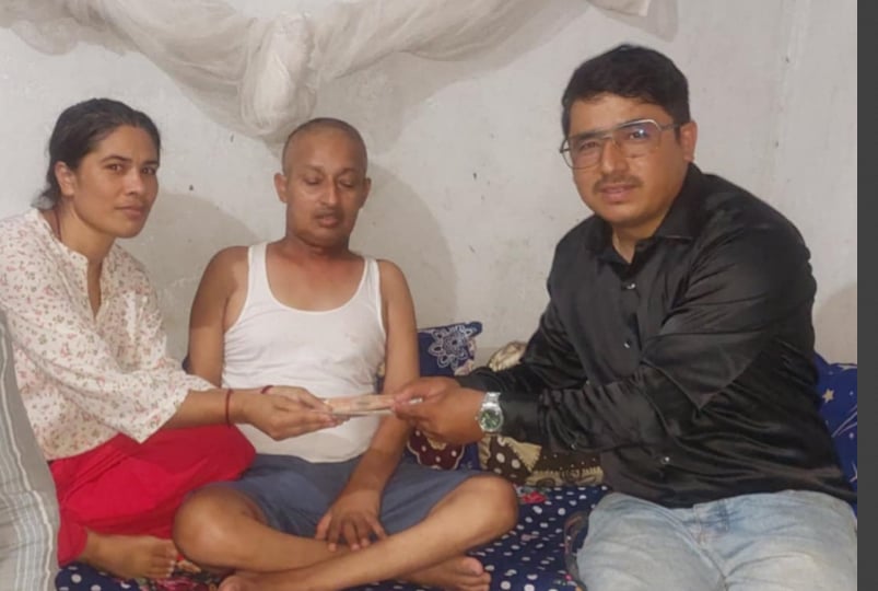 पाल्पाली सेवा समाज दोहा कतारले गर्‍यो क्यान्सर पीडितलाई आर्थिक सहयोग