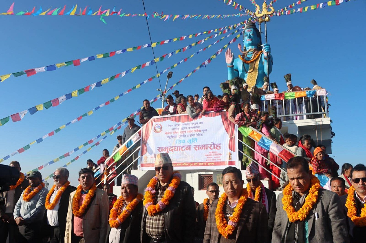 सुनापति डाँडामा ३५ फिट अग्लो शिवमूर्ति उद्घाटन, धार्मिक पर्यटन प्रवर्धनमा सहयोग पुग्ने अपेक्षा