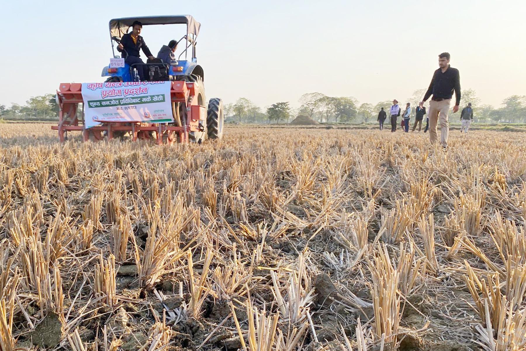 झापामा शून्य खनजोत प्रविधिबाट मकै खेती